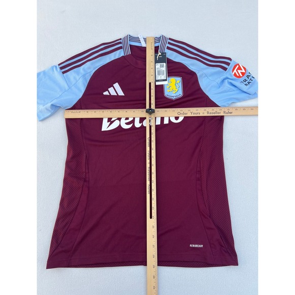 Adidas Aston Villa 2024/2025 Mens Soccer Home Jersey Watkins 11 Maroon Blue New - Picture 5 of 6